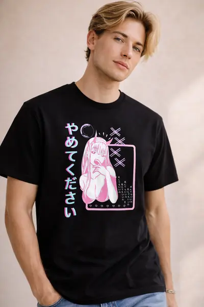 Koszulka z nadrukiem w stylu anime